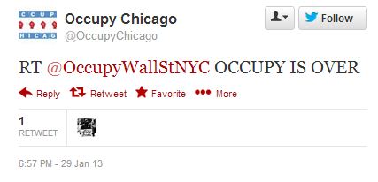 Occupy hacked tweet