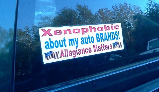 Bumper Sticker - Jacksonville - Xenophobia