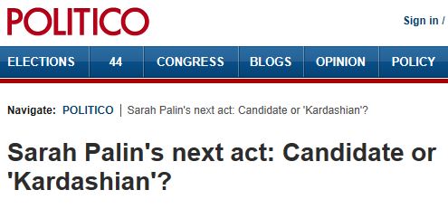 Politico Palin next act