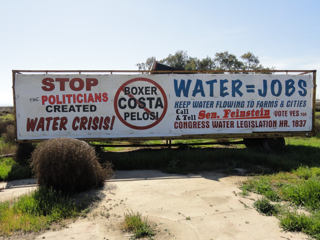 Sign - San Joaquin Valley CA - Water Crisis