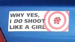 Bumper Sticker - shoot like a girl2