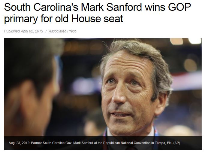 Mark Sanford Wins Primary Runoff