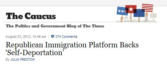 NYT Republican Platform Self-Deportation