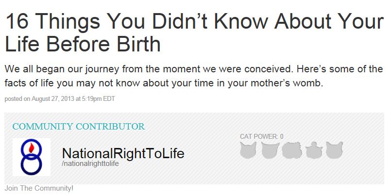 BuzzFeed Right to Life Cache