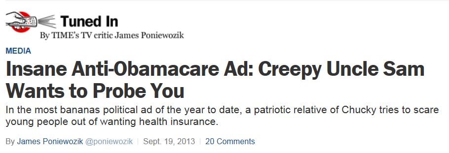 Creepy Obamacare Ad - Time