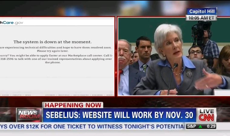 CNN healthcare Sebelius system down