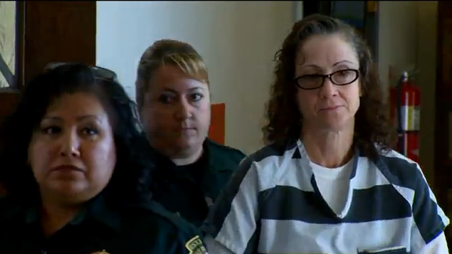 Marla Abling, held on $150,000 bail and awaiting first degree murder trial.