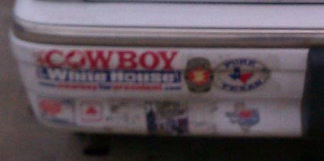 Bumper Stickers - North Texas - Cowboy White House left