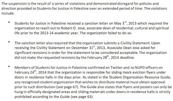 Northeastern SJP Suspension Notice 2