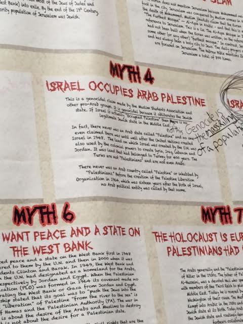 Vassar Wall of Truth Myth 4 defaced May 2014