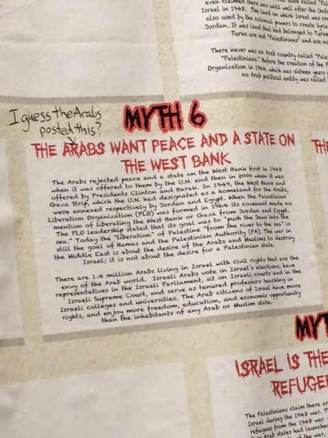 Vassar Wall of Truth Myth 6 defaced May 2014