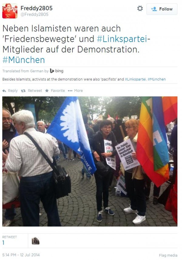 TWitter - @Freddy2805 Munich Leftists and Islamists