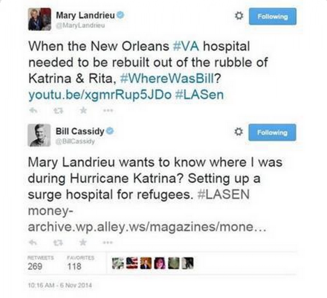 Mary Landrieu Bill Cassidy Where Was Bill Backfires