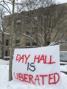 Over 100 students occupied Day Hall for several hours.