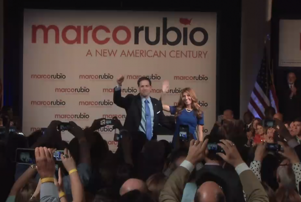 Marco Rubio Announcement w Wife