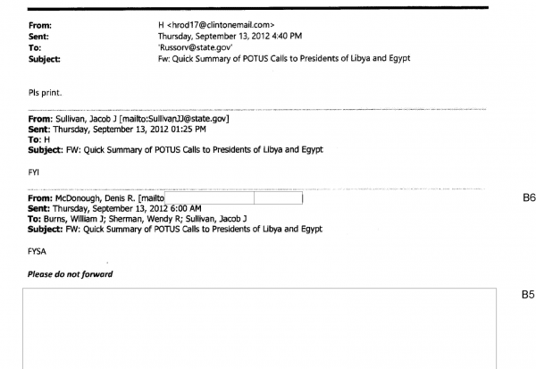 hillary clinton emails redacted responses secretary of state benghazi classified information scandal