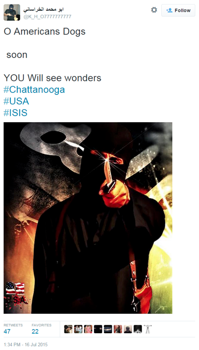 real ISIS chattanooga tweet