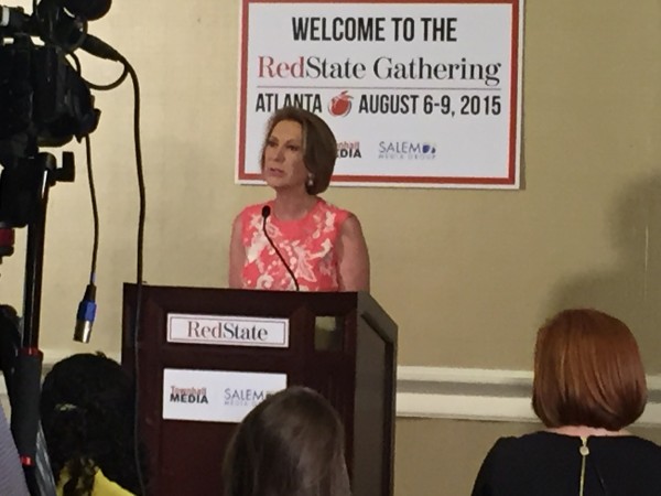Carly Fiorina President 2016 RedState Gathering 2015 Press Conference Donald Trump Kemberlee Kaye