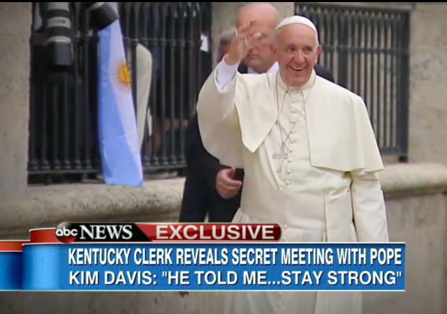 http://abcnews.go.com/US/exclusive-kim-davis-recounts-secret-meeting-pope-francis/story?id=34143874