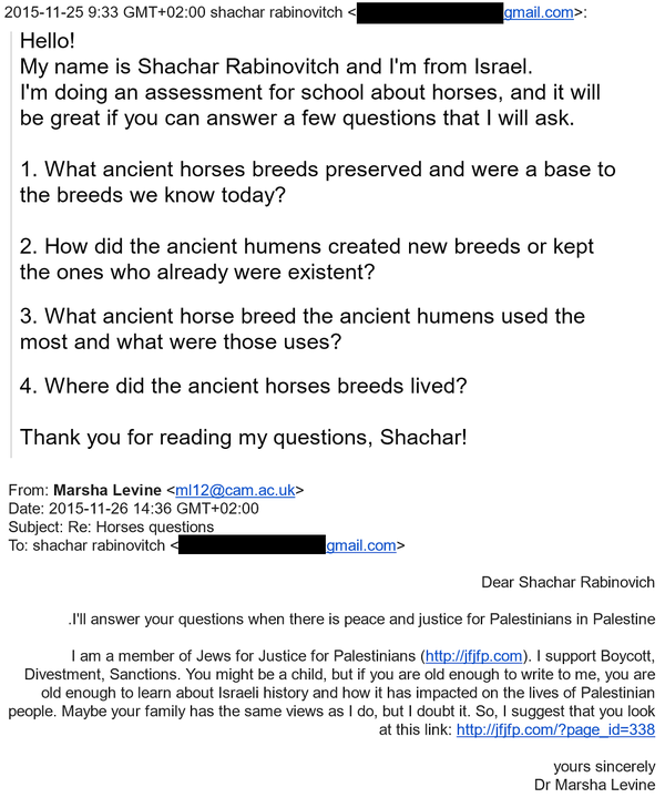 Marsha Levine - Email Shachar Rabinovitz