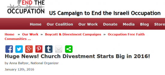 UCEIO, Huge News on church divestment
