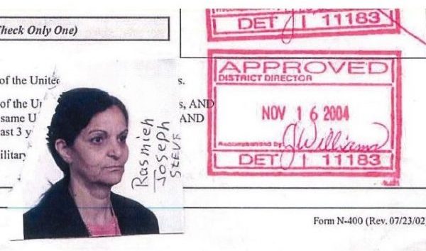 Rasmea Odeh Naturalization Application Photo