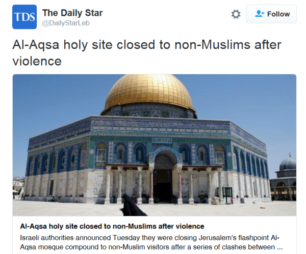 Al Aqsa closed to non Muslims