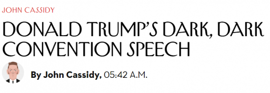 New Yorker Trump Dark Speech