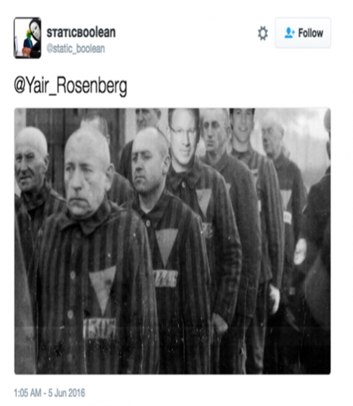 Faces of Journalists Yair Rosenberg and Jeffrey Goldberg are Inserted into this Image 