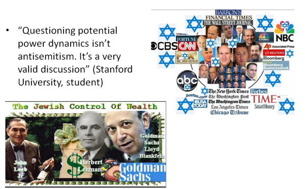 Stanford U. student, questioning Jewish power