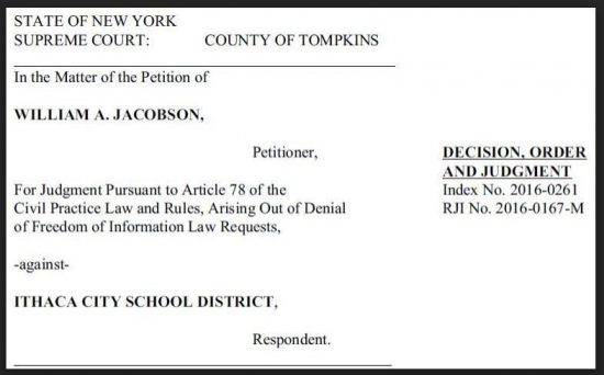 Jacobson v ICSD - Caption Order to Produce Video and Documents 9-23-2016
