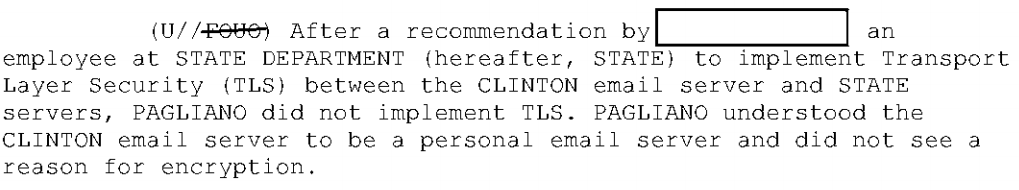 Pagliano Hillary Clinton emails