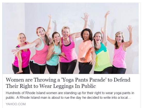 Women are Throwing a 'Yoga Pants Parade' to Defend Their Right to Wear  Leggings In Public