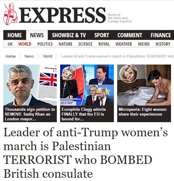 http://www.express.co.uk/news/world/772350/Donald-Trump-women-s-march-organiser-Rasmea-Odeh-terrorist-terror-attack-Israel