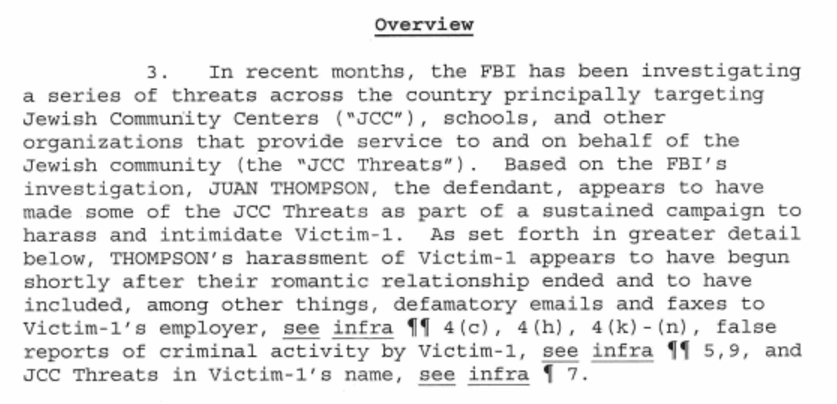 https://www.scribd.com/document/340835647/US-v-Thompson-Criminal-Complaint-Jewish-Community-Bomb-Threats