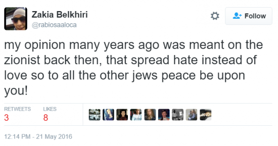 Zakia Belkhiri Hitler Tweet Explanation