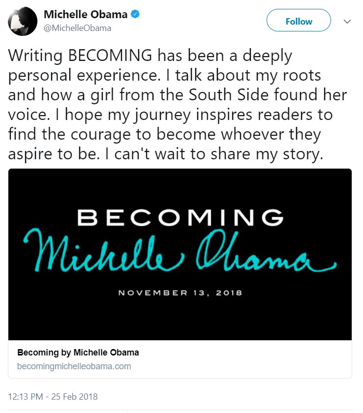 https://twitter.com/MichelleObama/status/967809678578192385