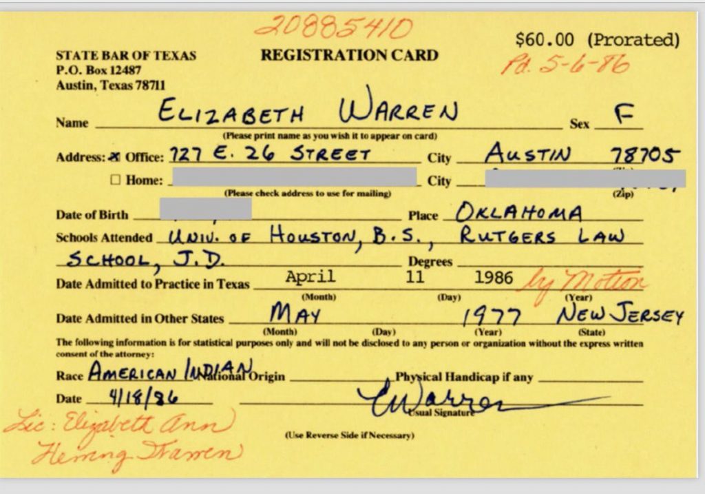 https://www.washingtonpost.com/politics/elizabeth-warren-apologizes-for-calling-herself-native-american/2019/02/05/1627df76-2962-11e9-984d-9b8fba003e81_story.html?utm_term=.fcc05eafbd80