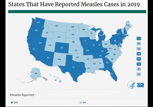 CDC website: https://www.cdc.gov/measles/cases-outbreaks.html
