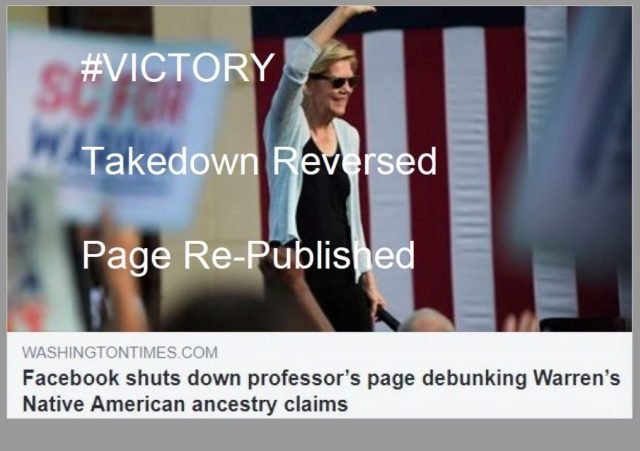 https://www.washingtontimes.com/news/2019/oct/1/facebook-shuts-down-professors-page-debunking-warr/