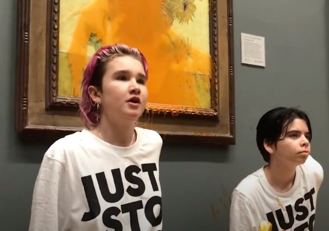 Just Stop Oil National Gallery Just Stop Oil Protestors Throw Soup On Van Gogh’s Sunflowers at London
