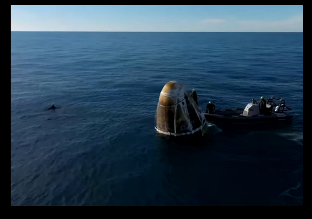 Boeing Starliner Crew Safely Splashes Down in SpaceX Dragon Crew Capsule